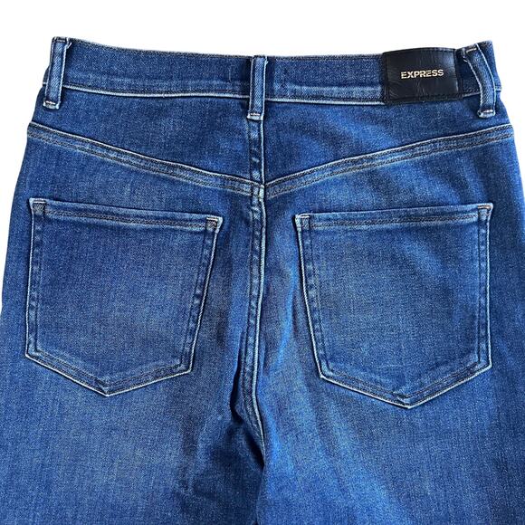 Express Women’s Slim Ankle Super High Rise Jeans Blue Denim Size 8R - Picture 7 of 10